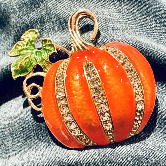 Pumpkin brooch Pumpkin pin - Picture 4 of 7